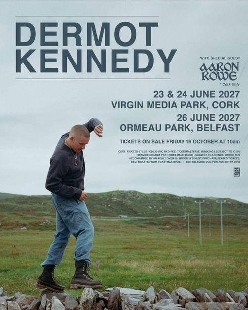 Dermot Kennedy Aaron Rowe june 2027 tour poster