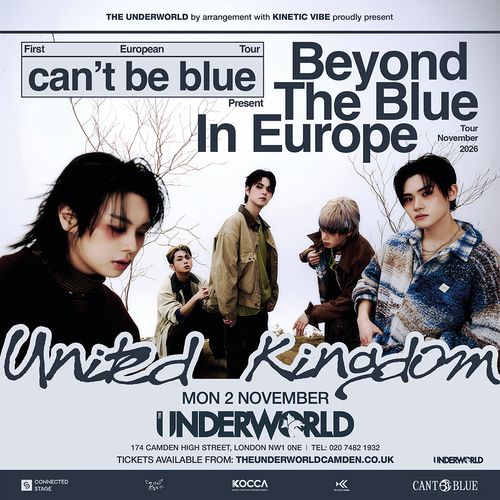 can't be blue - Beyond The Blue In Europe Tour can’t be blue at The Underworld on 2 November 2026 gig poster