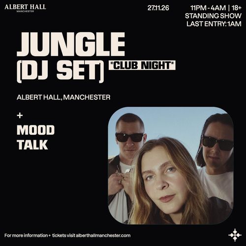 JUNGLE Mood Talk at Albert Hall on 27 November 2026 gig poster