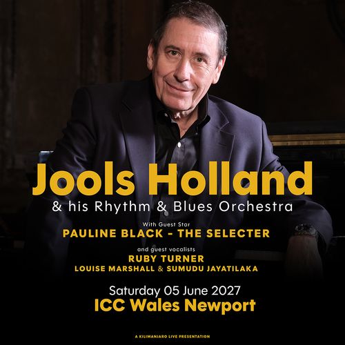 Jools Holland & his Rhythm & Blues Orchestra Louise Marshall, Ruby Turner, Sumudu, Pauline Black - The Selecter at ICC Wales on 5 June 2027 gig poster