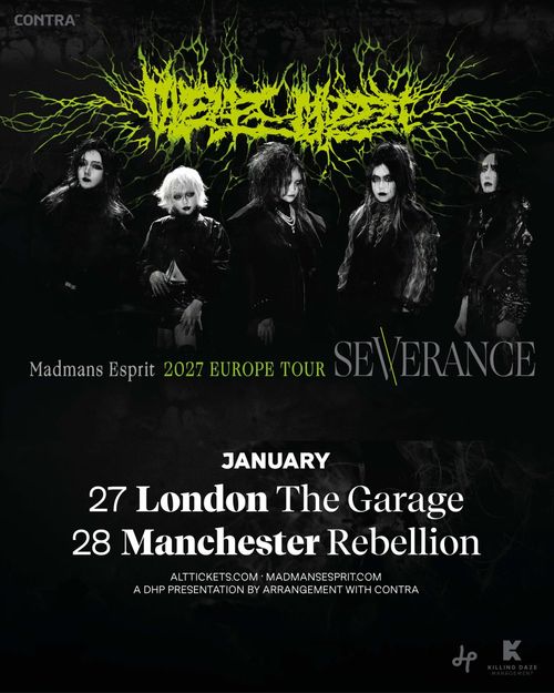 Madmans Esprit 2027 Europe Tour SEVERANCE Madmans Esprit january 2027 tour poster