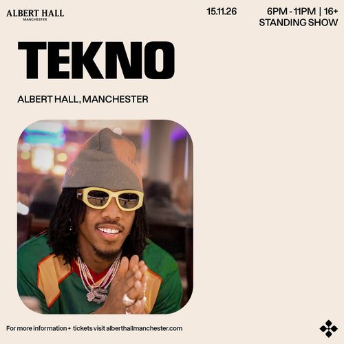 TEKNO at ALBERT HALL on 15 November 2026 gig poster