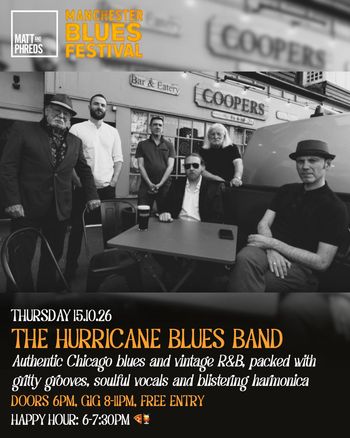 THE HURRICANE BLUES BAND at Coopers on 15 October 2026 gig poster