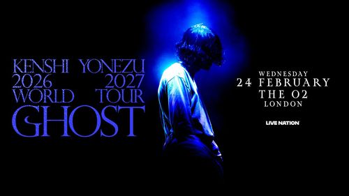 KENSHI YONEZU 2026-2027 WORLD TOUR GHOST 米津玄師 at The O2 on 24 February 2027 gig poster