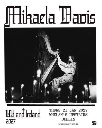 Mikaela Davis at Whelan's Upstairs on 21 January 2027 gig poster