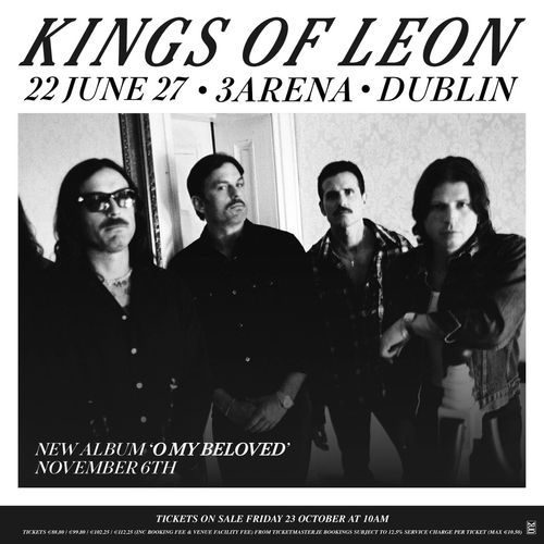 KINGS OF LEON at 3Arena on 22 June 2027 gig poster