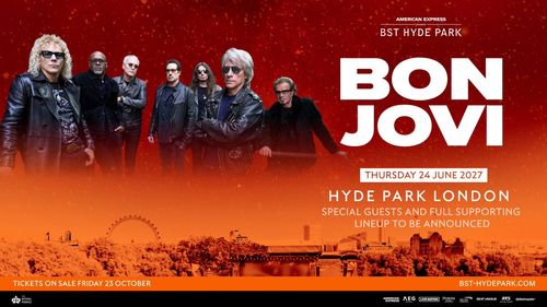 BON JOVI at Hyde Park on 24 June 2027 gig poster