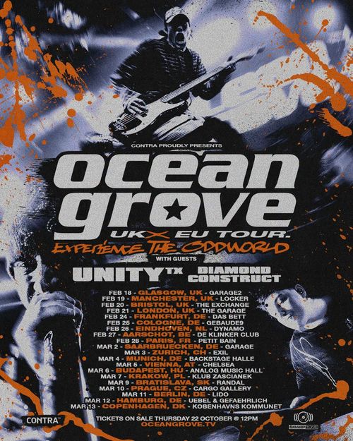 Ocean Grove UK x EU Tour - Experience The Oddworld Diamond Construct, Ocean Grove, UNITY TX february 2027 to march 2027 tour poster