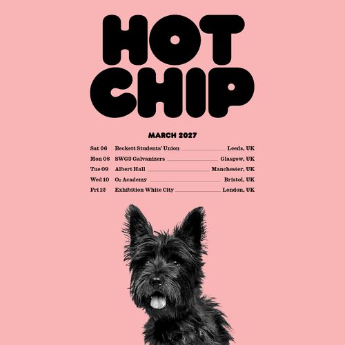 Hot Chip march 2027 tour poster
