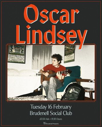 Oscar Lindsey at Brudenell Social Club on 16 February 2027 gig poster