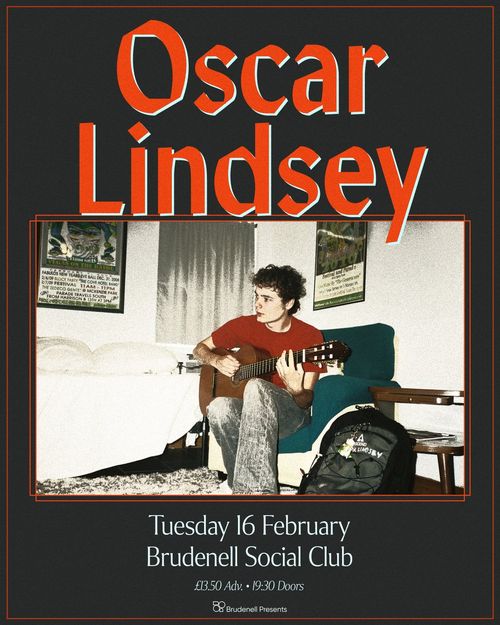 Oscar Lindsey at Brudenell Social Club on 16 February 2027 gig poster