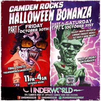Camden Rocks Halloween Bonanza october 2026 tour poster