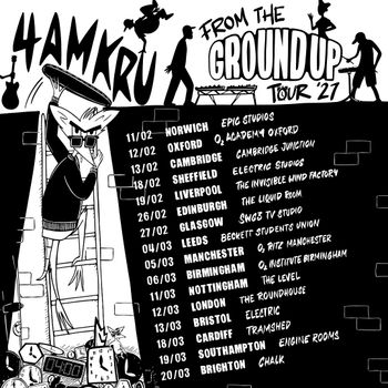 4am KRU - From The Ground Up Tour '27 4am Kru at The Invisible Wind Factory on 19 February 2027 gig poster