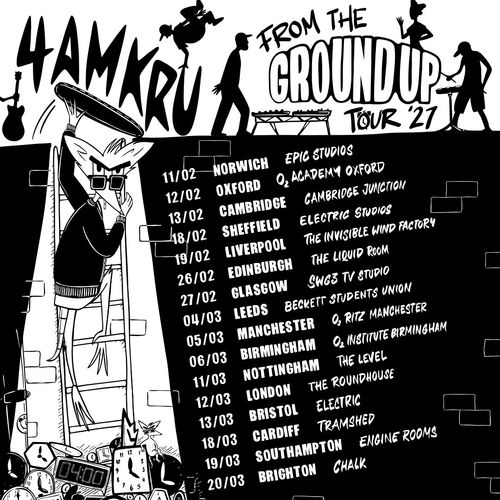 4am KRU - From The Ground Up Tour '27 4am Kru february 2027 to march 2027 tour poster