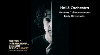 Hallé Orchestra Nicholas Collon, Emily Davis at Sheffield City Hall on 23 October 2026 gig poster
