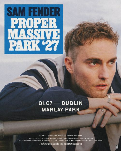 SAM FENDER PROPER MASSIVE STADIUM TOUR '27 Wunderhorse, Sam Fender june 2027 to july 2027 tour poster