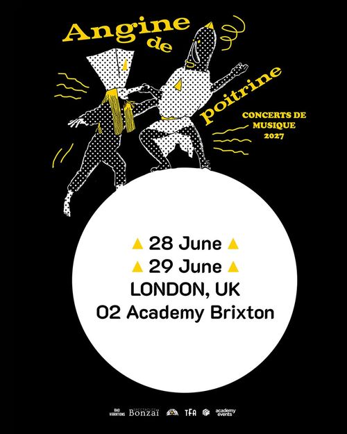 Angine de Poitrine Concerts de Musique 2027 Angine de Poitrine june 2027 tour poster