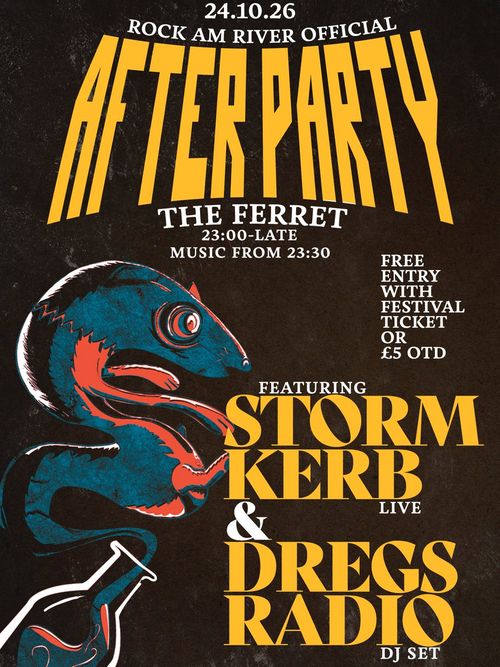 AFTER PARTY Dregs Radio, Storm Kerb at The Ferret on 24 October 2026 gig poster