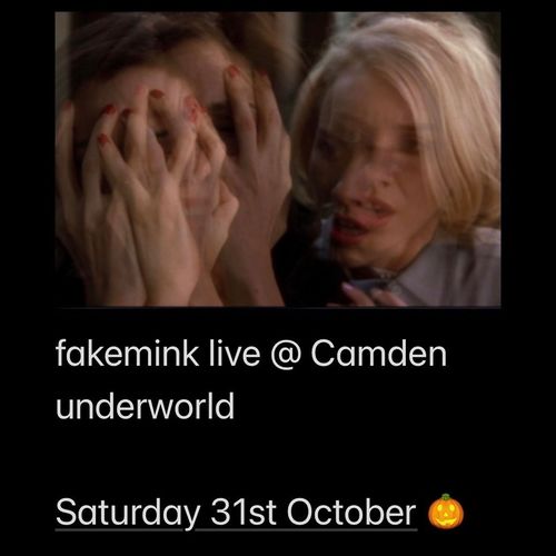 fakemink live @ Camden underworld fakemink at Camden underworld on 31 October 2026 gig poster