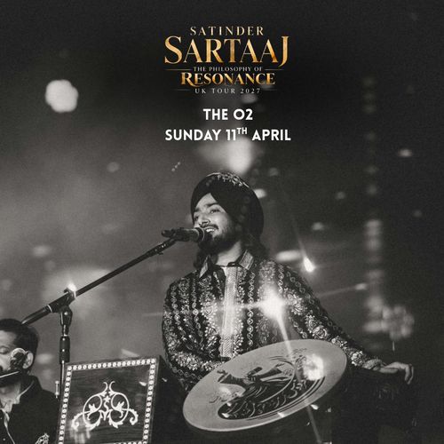 Satinder Sartaaj - The Philosophy of Resonance UK Tour 2027 Satinder Sartaaj april 2027 tour poster