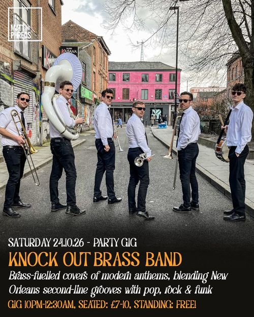 KNOCK OUT BRASS BAND at M&P's on 24 October 2026 gig poster