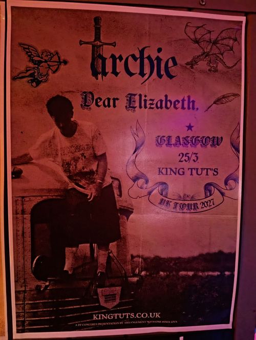 Archie - Dear Elizabeth ARCHIE at KING TUT'S on 25 March 2027 gig poster