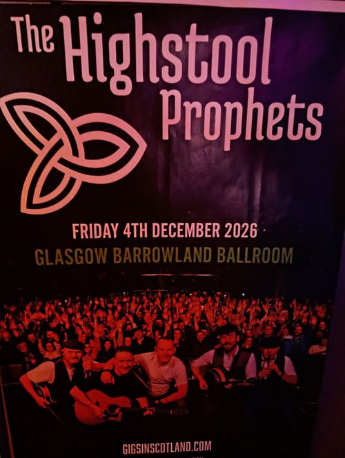 The Highstool Prophets at Barrowland Ballroom on 4 December 2026 gig poster