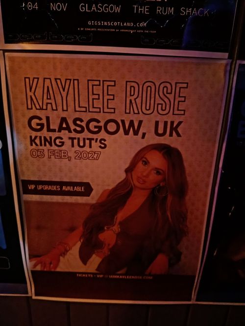 KAYLEE ROSE at King Tut's on 3 February 2027 gig poster