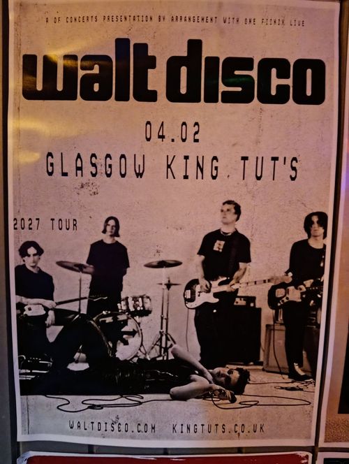 walt disco at King Tut's on 4 February 2027 gig poster