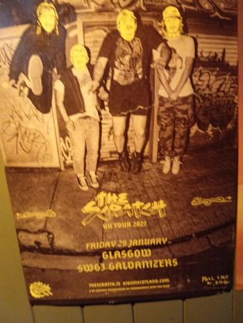 The Scratch UK Tour 2027 The Scratch at Galvanizers on 29 January 2027 gig poster