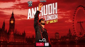ANIRUDH LIVE IN LONDON Anirudh Ravichander at The O2 on 15 January 2027 gig poster