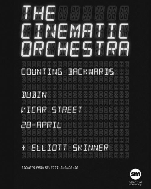 THE CINEMATIC ORCHESTRA Elliott Skinner at Vicar Street on 28 April 2027 gig poster