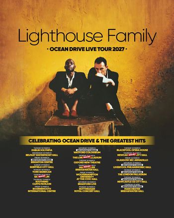 Lighthouse Family - Ocean Drive Live Tour 2027 Lighthouse Family march 2027 to april 2027 tour poster