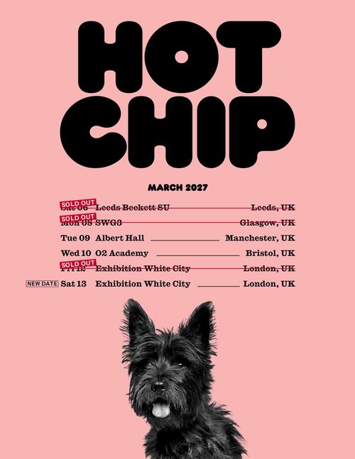 Hot Chip march 2027 tour poster