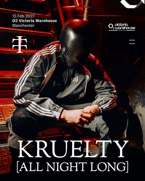 KRUELTY [ALL NIGHT LONG] Kruelty at O2 Victoria Warehouse on 12 February 2027 gig poster