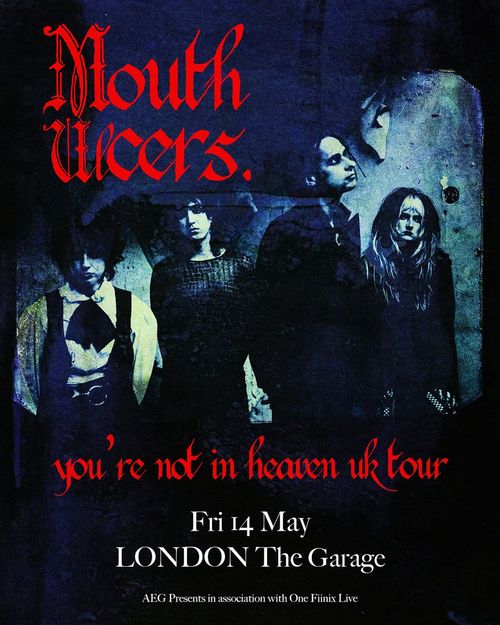 Mouth Ulcers. you're not in heaven uk tour Mouth Ulcers at The Garage on 14 May 2027 gig poster
