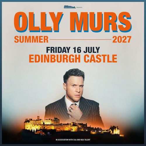 OLLY MURS SUMMER 2027 Olly Murs at Edinburgh Castle on 16 July 2027 gig poster