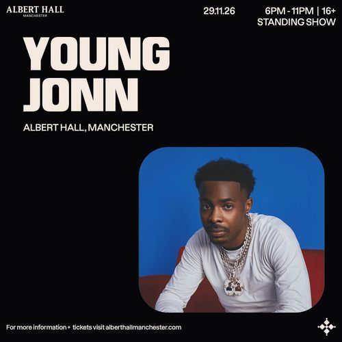 YOUNG JONN at ALBERT HALL on 29 November 2026 gig poster