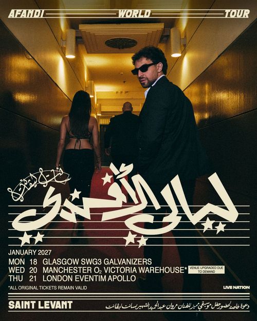 Afandi World Tour Saint Levant january 2027 tour poster