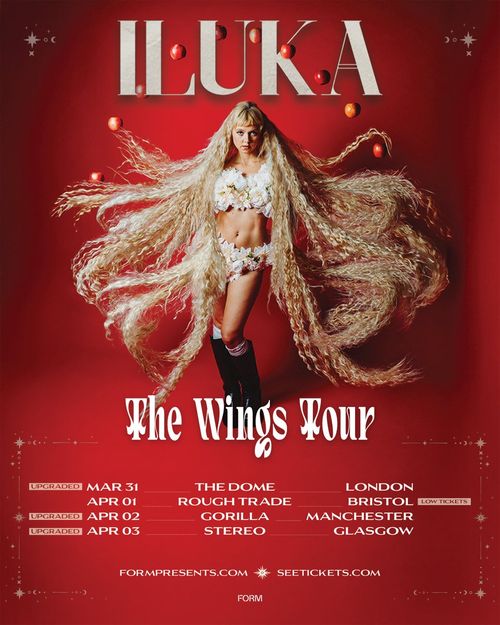 Iluka - The Wings Tour ILUKA march 2027 to april 2027 tour poster