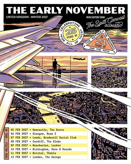 THE EARLY NOVEMBER UNITED KINGDOM - WINTER 2027 The Early November february 2027 tour poster