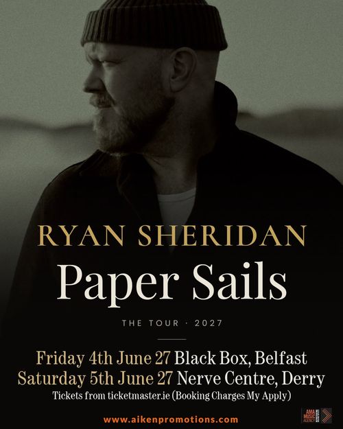 RYAN SHERIDAN Paper Sails THE TOUR 2027 Ryan Sheridan june 2027 tour poster