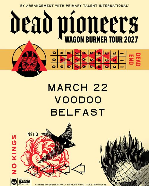 dead pioneers - WAGON BURNER TOUR 2027 Dead Pioneers at Voodoo on 22 March 2027 gig poster