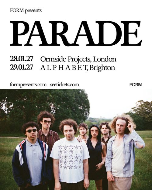 PARADE january 2027 tour poster
