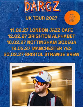 DARGZ UK TOUR 2027 DARGZ, Nory february 2027 tour poster