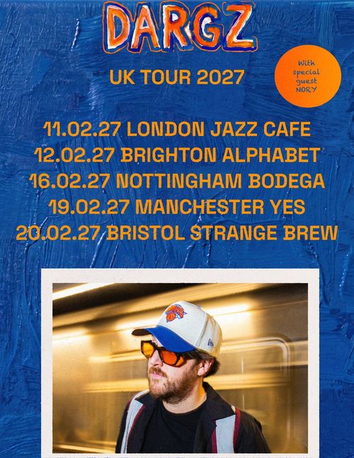 DARGZ UK TOUR 2027 DARGZ, Nory february 2027 tour poster