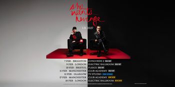 She Wants Revenge UK 2027 She Wants Revenge at TV Studio on 12 February 2027 gig poster
