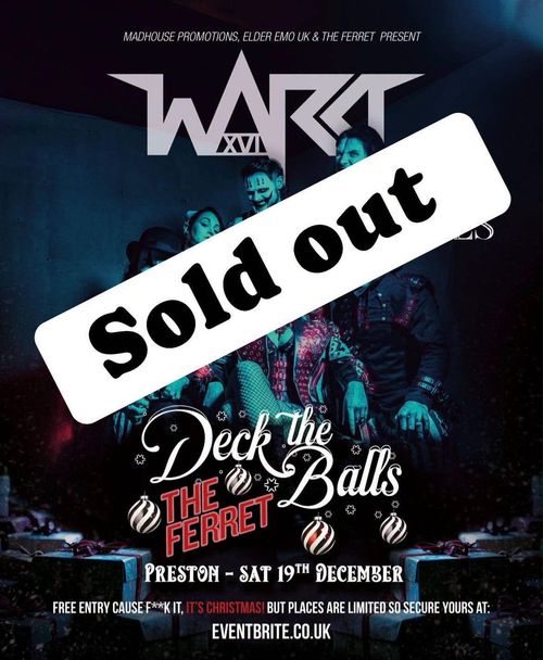 WARD XVI - Deck the Balls Ward XVI at The Ferret on 19 December 2026 gig poster