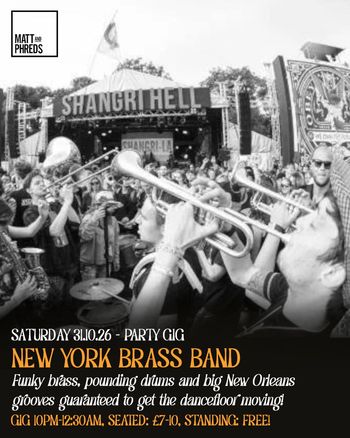 NEW YORK BRASS BAND at SHANGRI HELL on 31 October 2026 gig poster