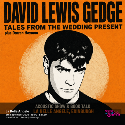 David Gedge at La Belle Angele on 8 September 2026 gig poster